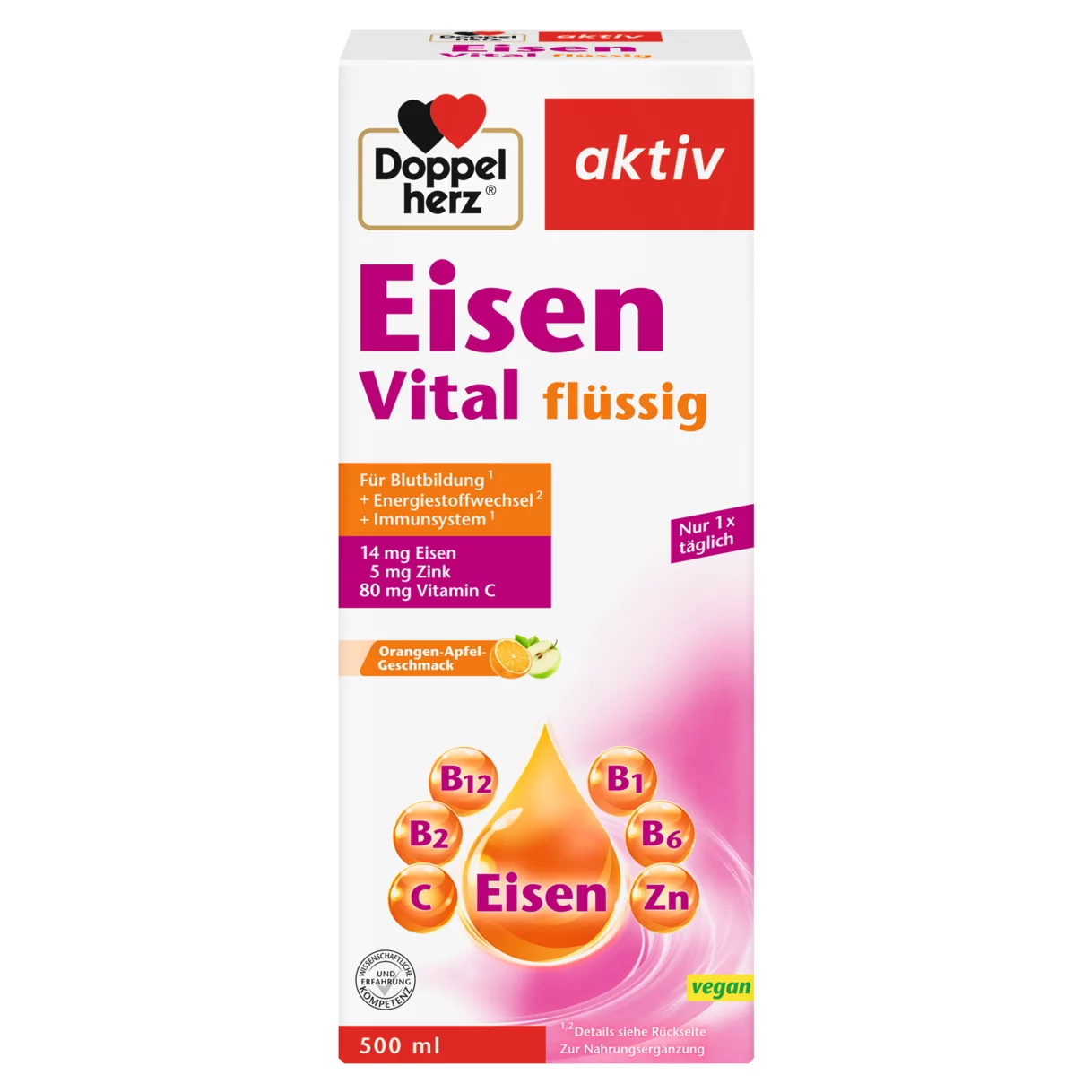 Abbildung der Produktverpackung Doppelherz aktiv Eisen Vital Frontansicht